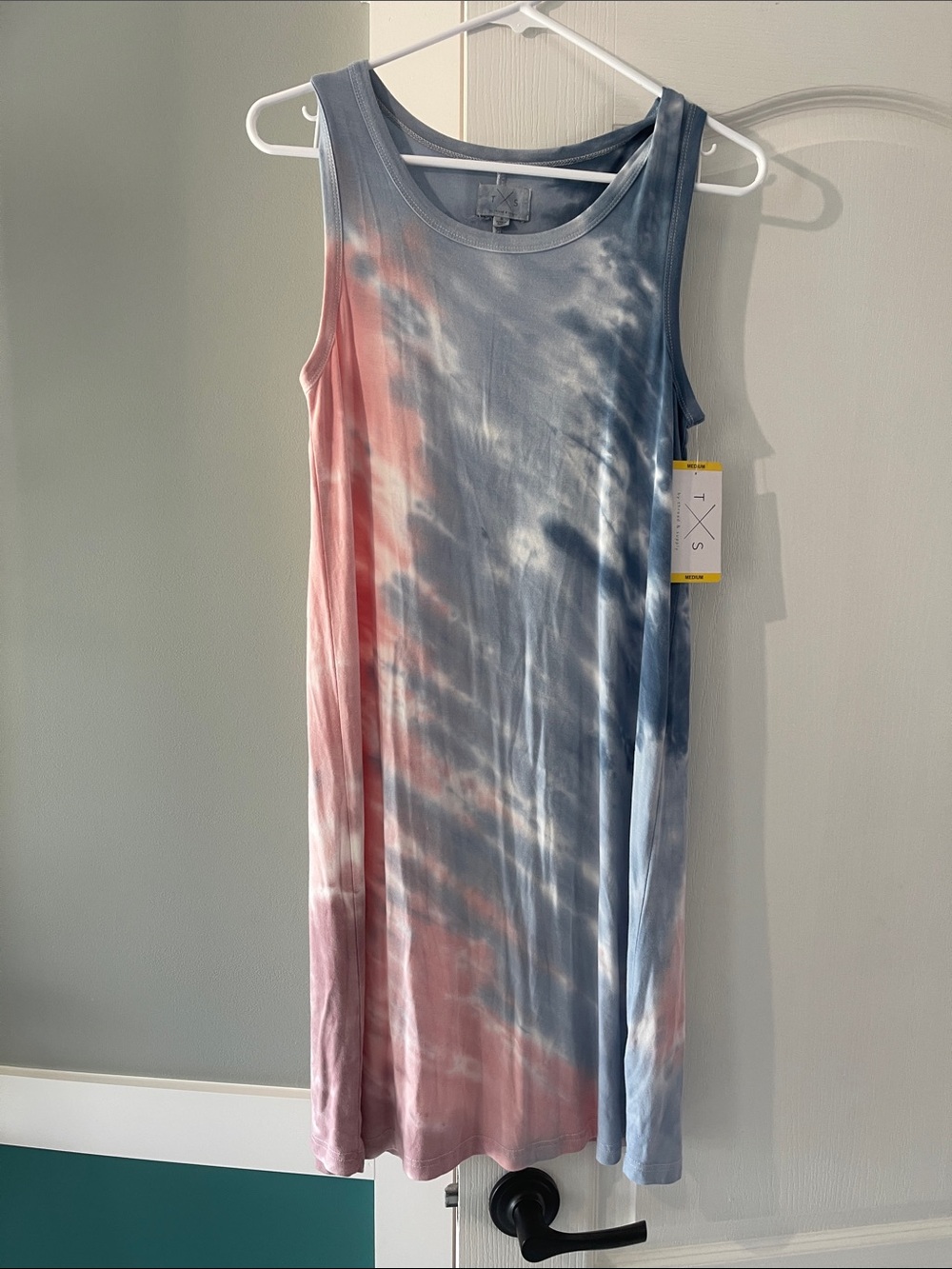 Thread & Supply Sleeveless Tie-Dye Midi Dress - Blue & Pink